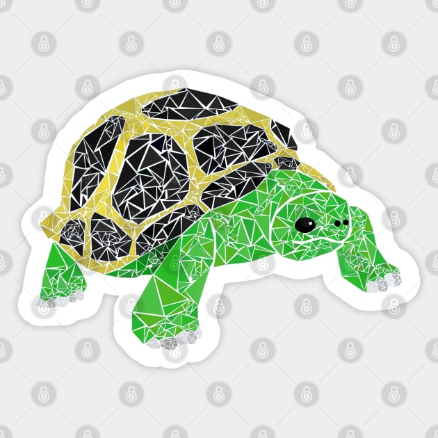 Geometric tortoise Sticker by Geometrico22